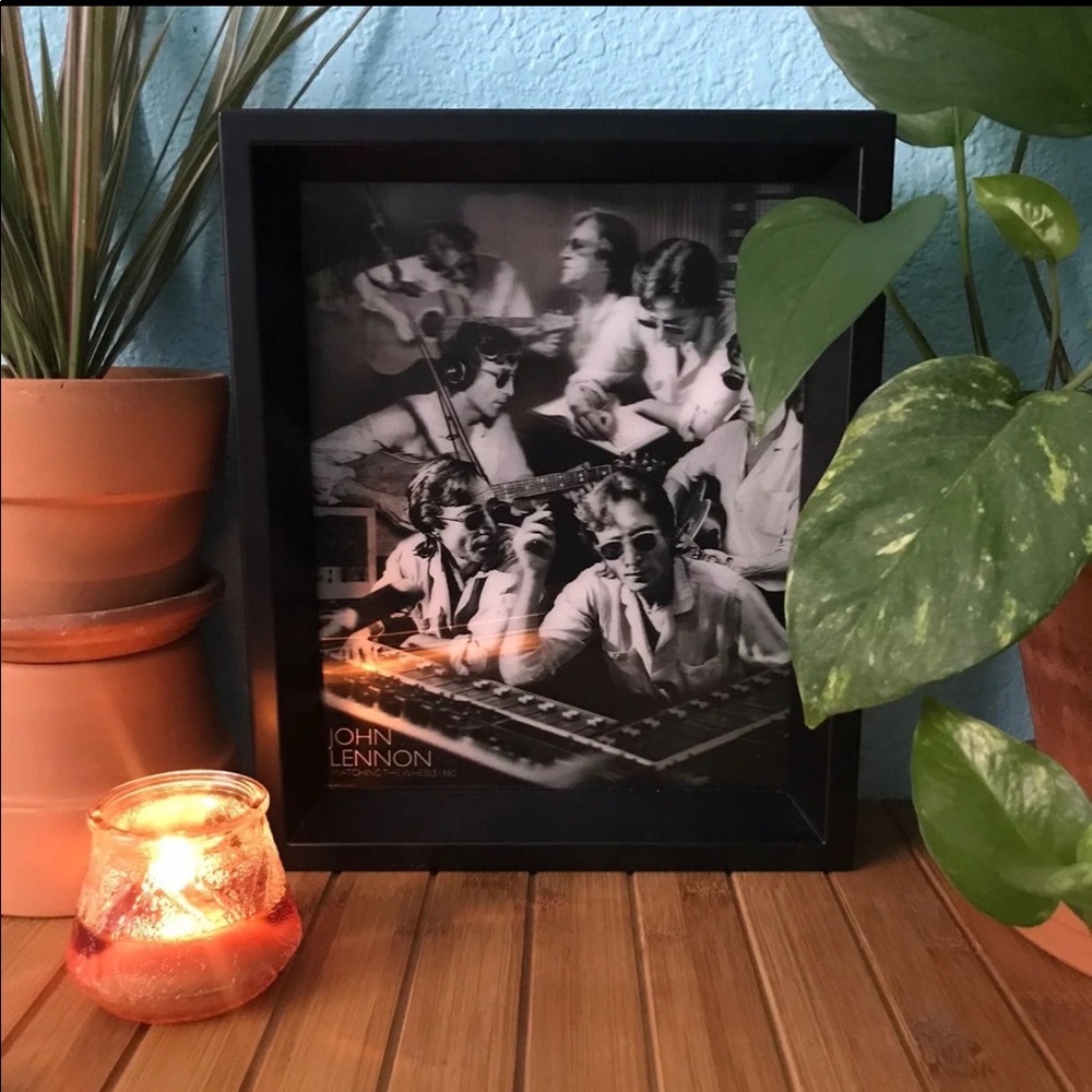 John Lennon holographic shadow box